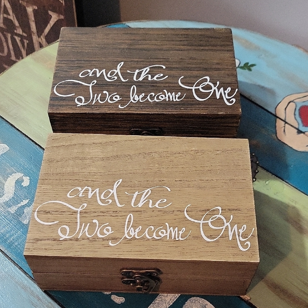 Rustic Wooden Wedding Ring Box- Keep Your Rings Safe
